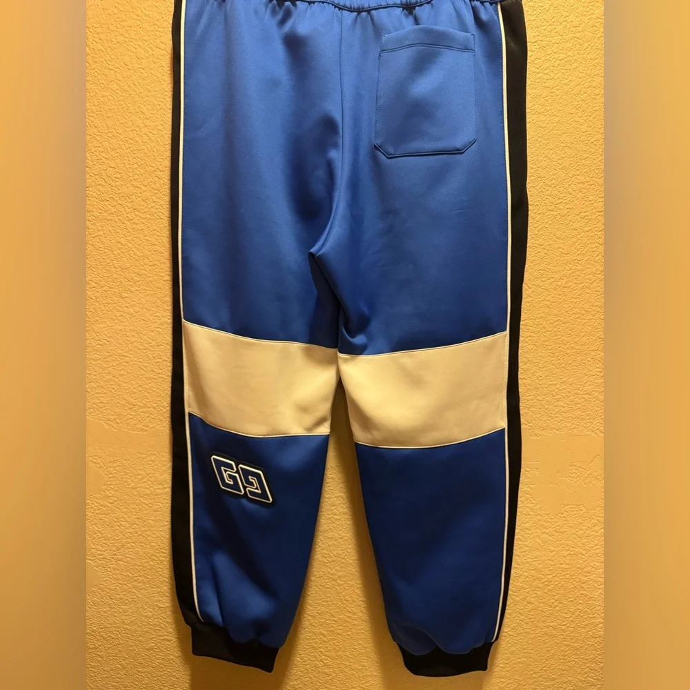 New Authentic Gucci GG Logo Sweatpants Blue White Size XXL Waist 38 40 42 44 - Picture 11 of 14